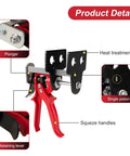 Brake Caliper Compression Tool For 4 Piston Calipers, Quick Pad Replacement, Works On Single Dual And Quad Calipers, Heavy Duty Pad Spreader In Red