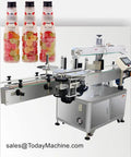 Heavy Duty Automatic Linear Labeling Machine For Plastic Glass Bottles Using Hot Melt Glue To Apply Opp Bopp Labels with jars.