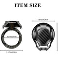Image showing the size of Carbon Fiber Aluminum Start Stop Button Cover For Dodge Challenger Charger Durango And GM Cars.
