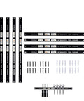 Heavy Duty Magnetic Tool Holders 18 Inch 8 Pack With Mounting Brackets And S Hooks Wall Mount Magnetic Bar Rack shown with screws and tools.