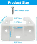White Plastic Drawer Slides Featuring Five Hole Track Guides Plus Screws For Quick Center Mount Setup Smoothes Sticky Tracks Takes The Wobble Out And Gets Your Cabinets Running Like New, showing dimensions and included screws.