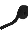 Reusable Adhesive Cable Ties For Desk Organization And Wire Management Cut To Fit Polyester Straps in black roll.