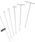 Long Reach Telescoping Gage Set 5/16 To 6 Inches, 6 Piece Satin Chrome, Self Centering Double Action Inside Measurement Tool