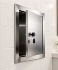 Heavy Duty Stainless Steel Drywall Access Door 28 X 28 Inch With Slick Rotary Latch Pro Grade Service Panel for wall access.
