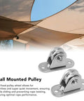 Heavy Duty Rock Solid Stainless Steel Silent Cable Pulley Wheel Block With 176 Lb Load Capacity For 6mm Rope, Fixed Pulleys