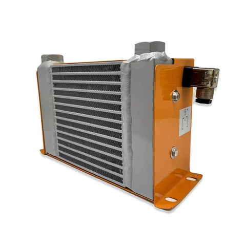 Hydraulic Air Cooler With Aluminum Heat Exchanger 60 Liters Per Minute Flow Low Noise Oil Radiator For Industrial Machinery 12V Power Built To Last Aluminum Build Wide Range Of Applications