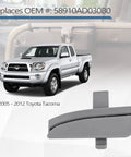 Front Center Console Lid Latch Replacement For 2005 To 2012 Toyota Tacoma, Easy Install With Spring Included, Gray Finish