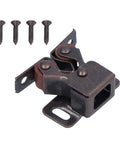 Stainless Steel Roller Catch Cabinet Latches Magnetic Door Catch with screws for cupboards and closets.