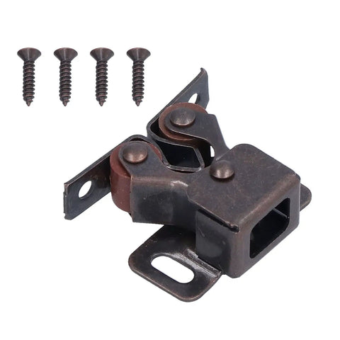 Stainless Steel Roller Catch Cabinet Latches Magnetic Door Catch with screws for cupboards and closets.