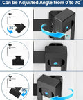 Adjustable Angle Doorbell Mount For Ring And Blink Wireless Video Doorbells No Drill Anti Theft Doorbell Camera Mount Universal Bracket installed showing 0° to 70° rotation