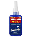 Blue Thread Locker Medium Strength For Nuts And Bolts Anaerobic Adhesive That Prevents Loosening And Corrosion On Metals bottle