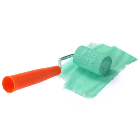 Two Inch Density Foam Paint Roller With Frame For Corner And Trim Jobs, Great For Small DIY Stenciling And Tight Spots, Delivers Ultra Fine Finish On Edges With A Comfortable Plastic Handle