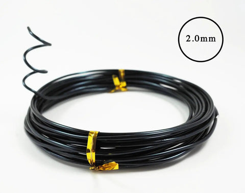 2.0mm coil from Beginner Friendly Anodized Aluminum Bonsai Wire Set With Canvas Bag Five Size Options 1.0Mm 1.5Mm 2.0Mm 2.5Mm 3.0Mm About 147 Feet Total Easy Bend Aluminum Bonsai Training Wire Choose Your Color Black
