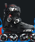 Unisex Carbon Fiber Inline Skates With Safety Ratchet Buckle And Laces, Full Protective PP Shell, Quiet High Speed Bearings