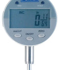 Front view of Indi-X Blue Digital Indicator With 0 To 1 Inch And 25mm Measuring Range, High Resolution 0.0005 Inch, 64th Dial