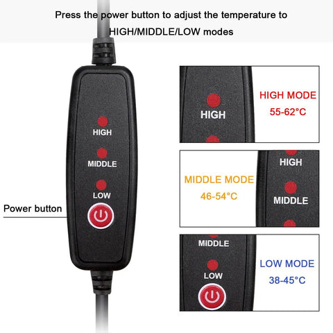320mm Dew Heater Strip for Telescopes and Camera Lenses, Temperature Regulator with three speed settings display