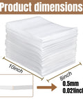 100 Pack 8x10 Inch Cushion Foam Pouches For Dish Packing And Moving, dimensions 10x8 inches, thickness 0.5mm.