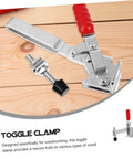 2 Pack Heavy Duty Iron Toggle Clamps With Rubber Tips Quick Release Welding Fixed Clamp For Woodworking Jig Fixtures And Workshop Use