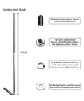 Badass 18-8 Stainless Steel J Hook Battery Hold Down Bolts Kit with 11-inch J hook and included nuts and washers.