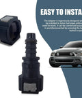 No Sweat Auto Fuel Line Quick Connect Male Female Joint Fitting Straight Hose Adapter 9.49 Mm Id 8 Mm Tube side view showing solid grip design