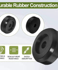 Boat Trailer Keel Roller End Caps 3.5 Inch Black Rubber with durable construction and features like shock absorption.