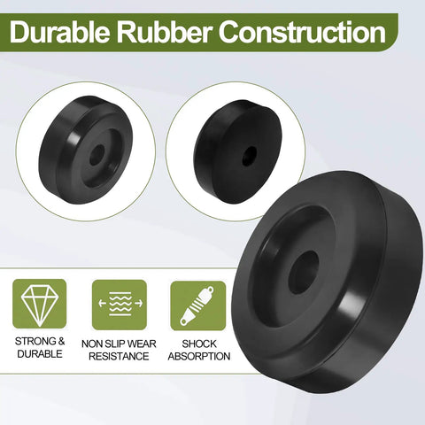 Boat Trailer Keel Roller End Caps 3.5 Inch Black Rubber with durable construction and features like shock absorption.