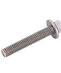 Top Quality M6 Hex Flange Screws 304 Stainless Steel Bolts For Tough Jobs Includes 10 Pcs With Five Awesome Lengths, showing an individual bolt.