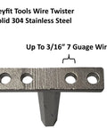 Heavy Duty Wire Twister Tool For Fence Wire And Rebar Tie Ups Up To Three Sixteenth Inch 7 Gauge Wire Stainless Steel Construction