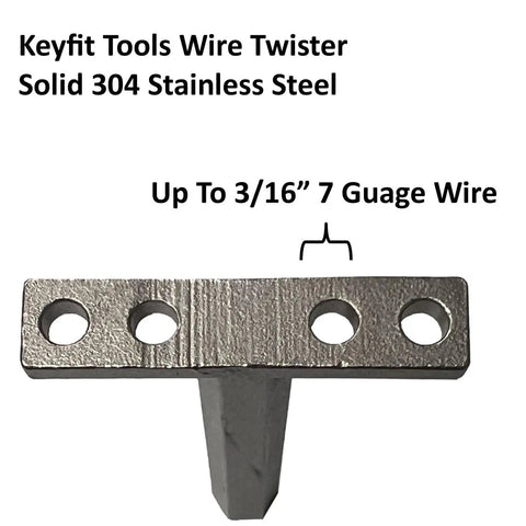 Heavy Duty Wire Twister Tool For Fence Wire And Rebar Tie Ups Up To Three Sixteenth Inch 7 Gauge Wire Stainless Steel Construction