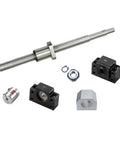 20mm Ball Screw SFS2005 2400mm Long High Speed Silent Anti Backlash Linear Motion Screw With Standard End Machining BK15 BF15 Bearing Supports Flexible Coupler Nut Housing Rock Solid Built To Last C7 Precision