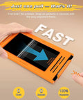 Auto Alignment Privacy Screen Protector For Nintendo Switch 2 2025 7.9 Inch being installed with dust free tool, close-up