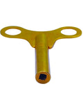 Brass Replacement Clock Key For Key Wind Clocks 2.25 Mm Square Prong Size 0 Repair Part shown from front angle