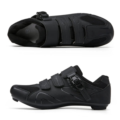 Mens Womens Cycling Shoes For Peloton Compatible With Clip In Look Delta Cleats Included Preinstalled Black US 13 EU 48