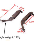 Two Piece Antique Bronze Spring Loaded Cover Plate Hinge With Screws For Tables Toy Boxes And Furniture Cabinets