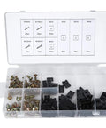 170 Piece U Clip And Screw Set For DIY Projects And Home Improvement Versatile Fasteners Kit With Durable Carbon Steel Screws Great For Repairs Cabinets Woodworking And General Hardware Needs, open storage box