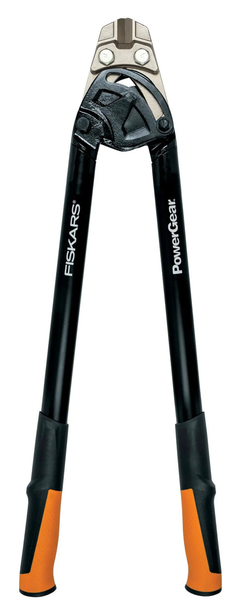PowerGear Bolt Cutter 30 Inch With Beefed-Up Leverage Gears Delivers Over 30 Percent More Cutting Power, adjustable jaws visible