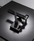 Beefy Aluminum Miter Track Stop for Router Table 19mm T Slot Limiter with 90 Degree Lock Handle on black surface