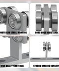 Upgraded 304 Stainless Steel Electric Hoist Trolley Roller For 1-5/8 Inch Wide Unistrut Channel, 4 Wheel Silent Trolley