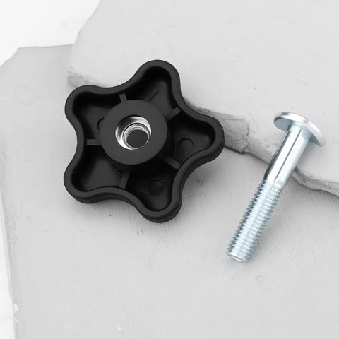 Grab This Awesome 4 Pack Lawn Mower Handle Knob Kit For Toros With Easy Screw Threads That Fit Multiple Models Totally Solid Upgrade For Your Yard Machines black knob and metal bolt replacement kit