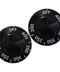 Thermostat Stove Knob Dial Replacement 200 To 400 F Fits Fryers Braising Pans Ranges Ovens And Kitchen Burners OEM Quality Two Pack Easy Install
