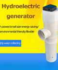 Go Anywhere 50W Portable Hydroelectric Generator With Spiral Turbine and USB Fast Charge shown on PVC housing