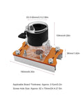 2 In 1 Invisible Fastener Slotting Bracket For Woodworking Router Base And Mortising Jig, with dimensions shown