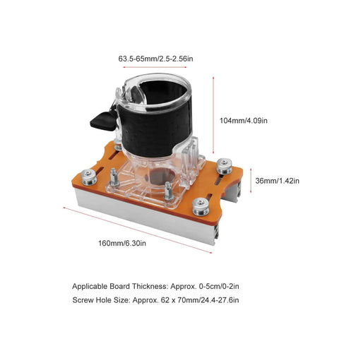 Shop Ready 2 In 1 Aluminum Alloy Wood Router Base Compact Palm Router Bracket For Cabinet Buildouts Smooth As Silk 65 Millimeter Slotting Plate close-up view