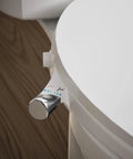 Elongated Manual Bidet Toilet Seat With Chrome Handle And Quiet Close Lid No Power Needed Easy Install With Quick Release Hinges