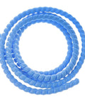 Blue spiral cable management sleeve 2M for 8mm 10mm 14mm wires with 10mm inside diameter, coiled neatly for home or office use.