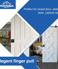 4 Pack Two And Three Quarters Inch Square Recessed Sliding Closet Door Finger Pulls In Black Stainless Steel Flush Handles