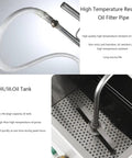 High Temperature Resistant Oil Filter Pipe of Heavy Duty 38L Commercial Deep Fryer Oil Filter Machine Stainless Steel Portable Filtration System.