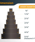 Hella Tough Heavy Duty Step Down Hose And Fitting Reducer Adapter For Woodworking Dust Collection inner diameter dimensions infographic