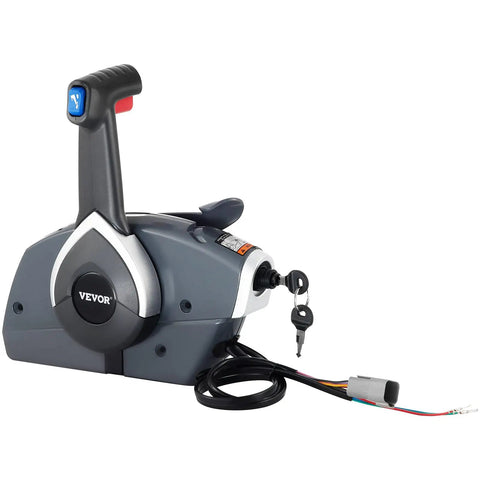 Boat Throttle Control For Single Engine Outboard Remote With Side Mounted Binnacle Single Lever Key Switch And Lanyard shown