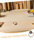 8 Pack Old School Vintage Metal Drop Ring Drawer Pulls Zinc Alloy Handles For Dressers And Cabinets shown on a workbench